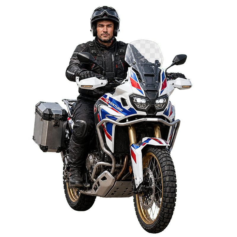 Moto adventure biało-niebieski 46